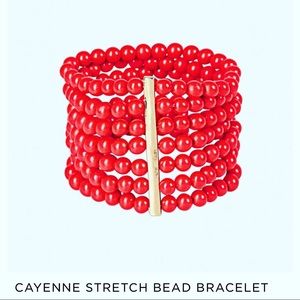 Cayenne stretchy bead bracelet